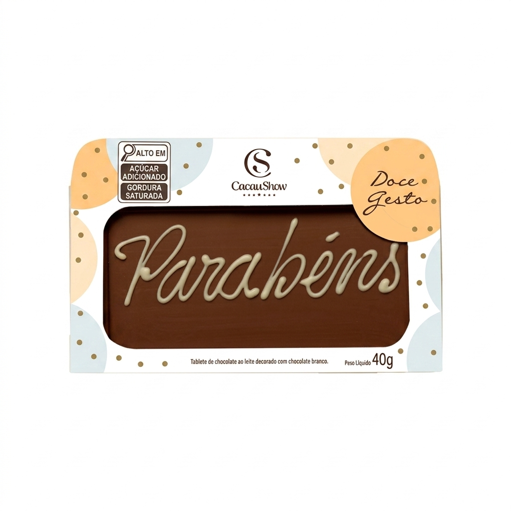 Tablete ao Leite Chocoarte Parab�ns 40g
