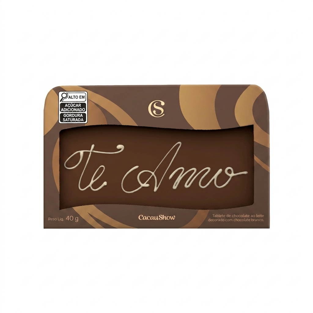 Tablete ao Leite Chocoarte Te Amo 40g