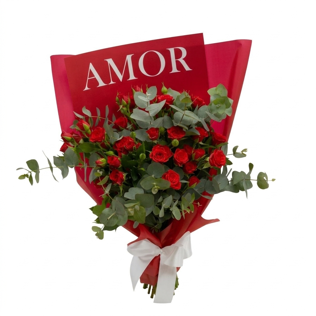 Bouquet Rosa Spray Vermelha Amor
